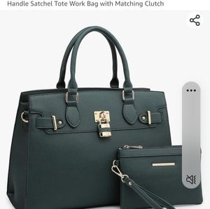 Nordstrom green  trio bought gorgeous designer large satchel/ crossberry   🎒 💚